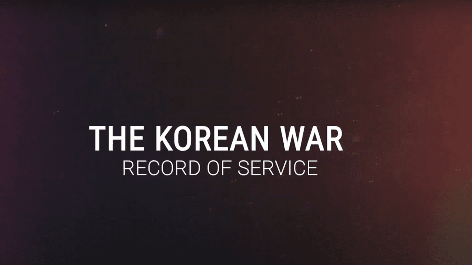 Record of Service: Korean War