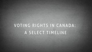 Voting Rights in Canada: A Select Timeline